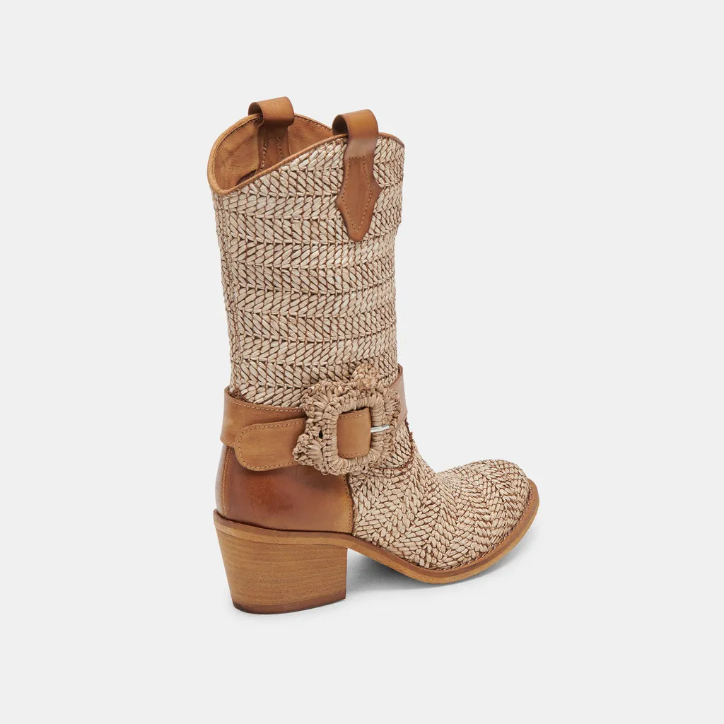 HOSS BOOTS BROWN MULTI RAFFIA– Dolce Vita 6967323295810