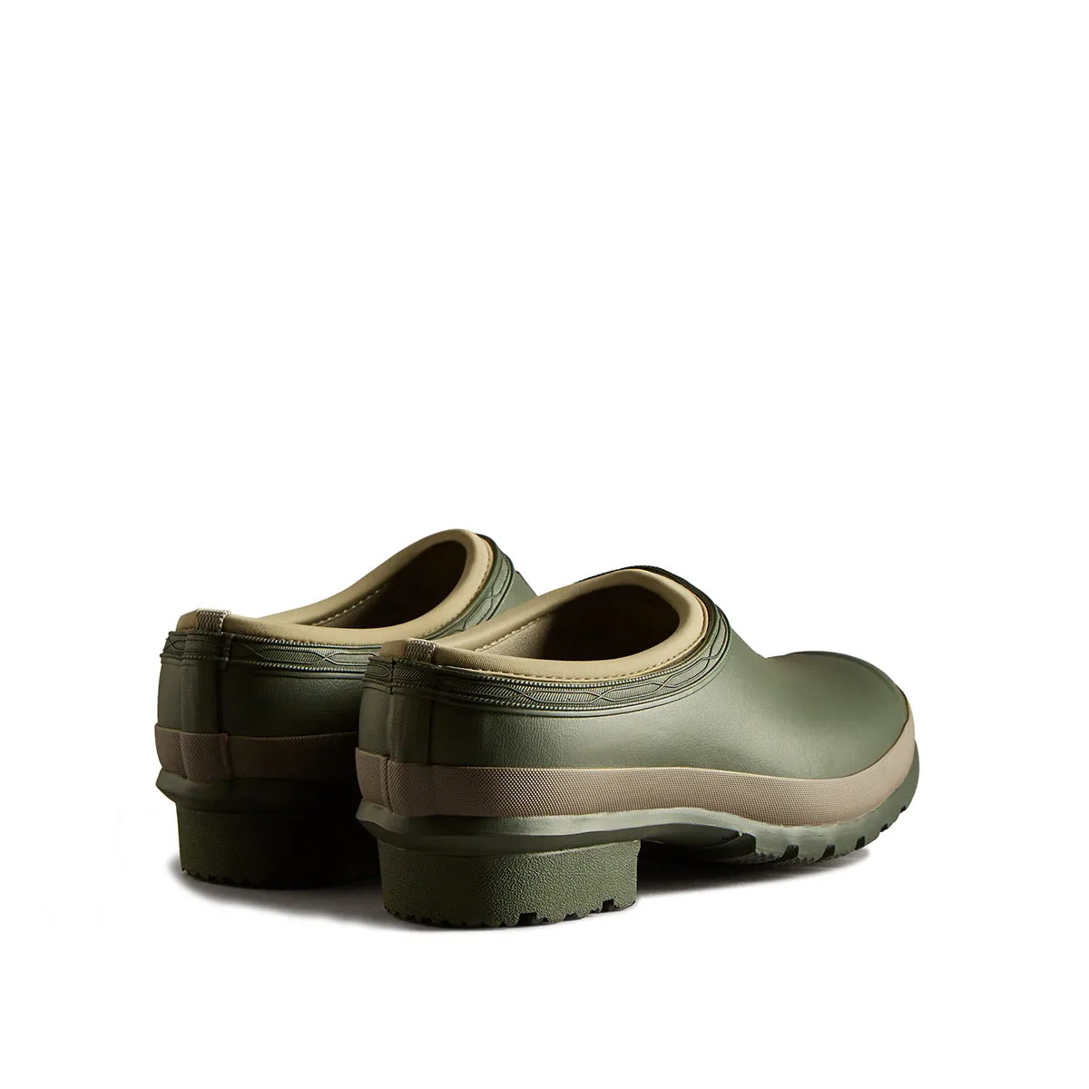 Hunter Men's Gardener Clogs in Dark Olive/Clay