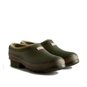 Hunter Men's Gardener Clogs in Dark Olive/Clay