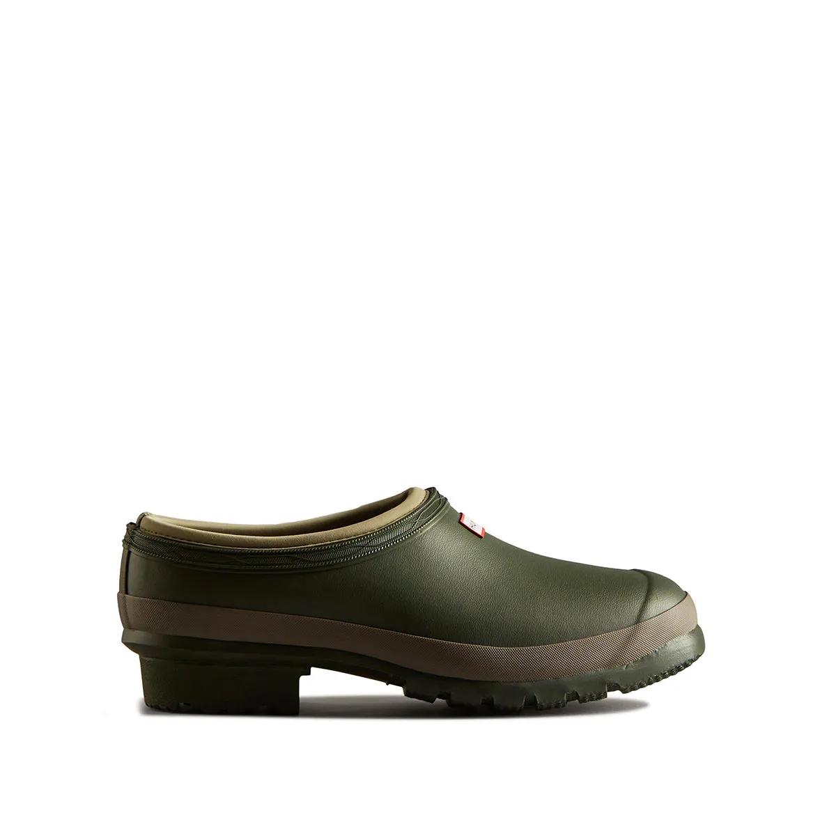 Hunter Men's Gardener Clogs in Dark Olive/Clay