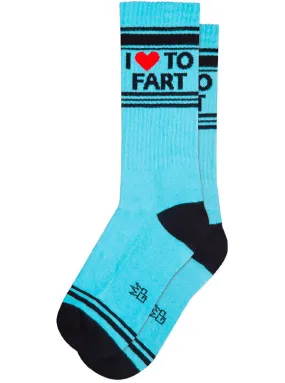 I Heart To Fart Ribbed Gym Socks