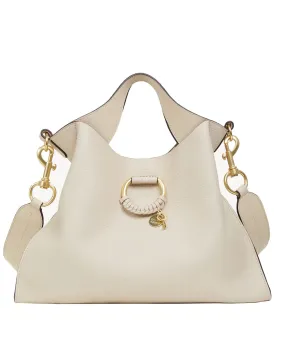 Joan Top Handle Bag in Cement Beige