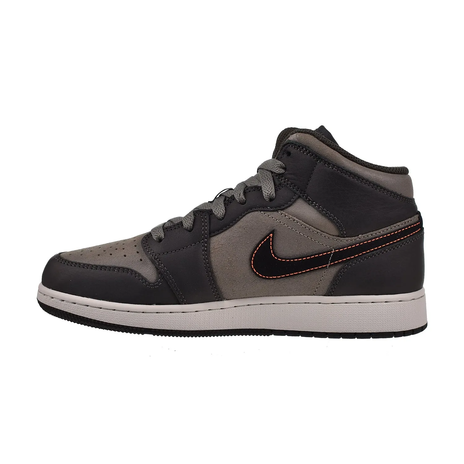 Jordan 1 Mid SE (GS) Big Kid's Shoes Night Stadium-Black