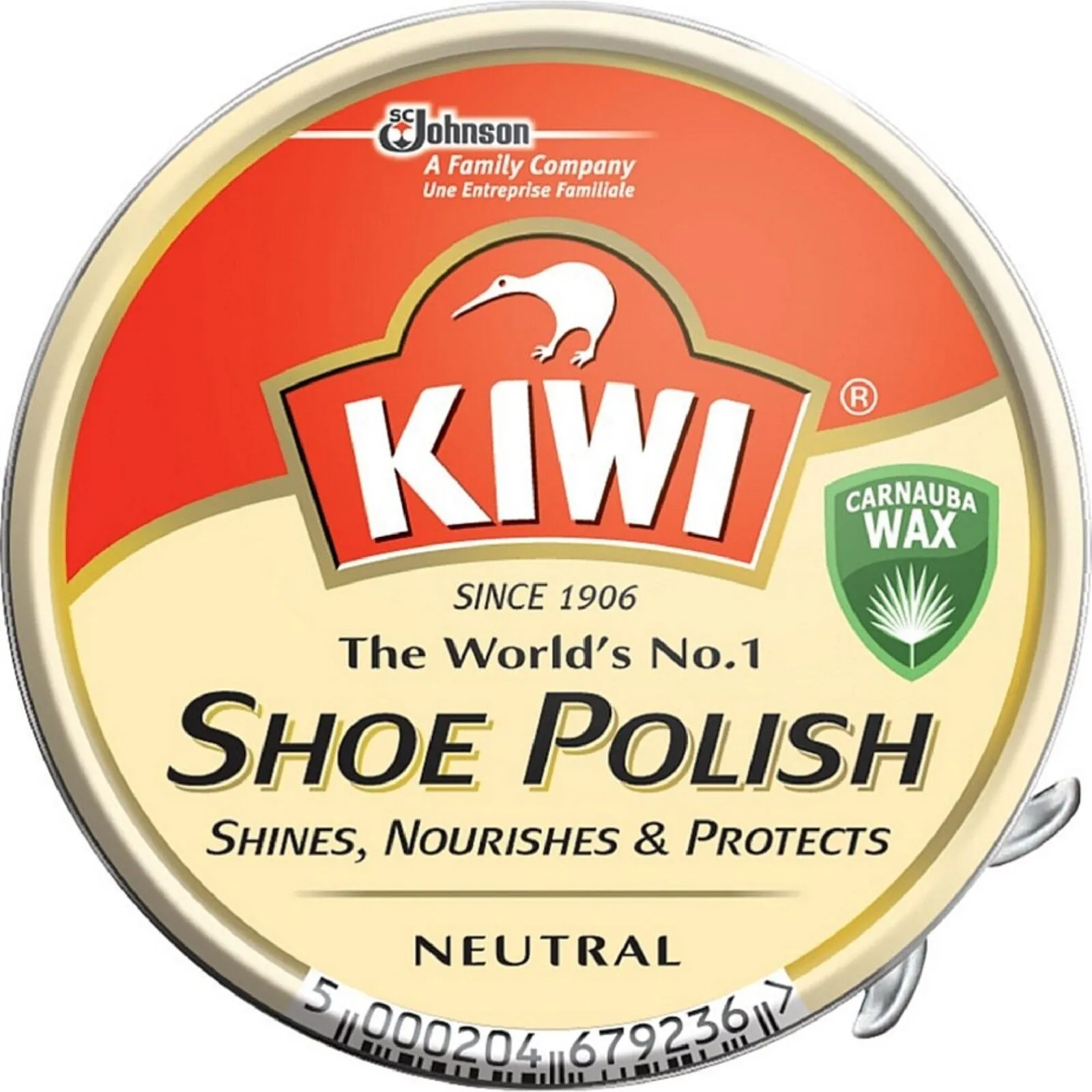 Kiwi Shoe Polish 40g Tin With Carnauba Wax Neutral