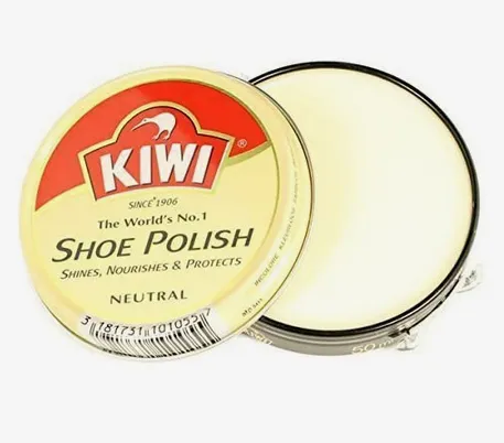 Kiwi Shoe Polish 40g Tin With Carnauba Wax Neutral