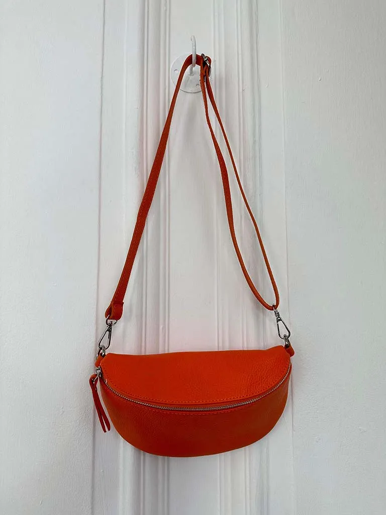 Leather Bumbag - Orange