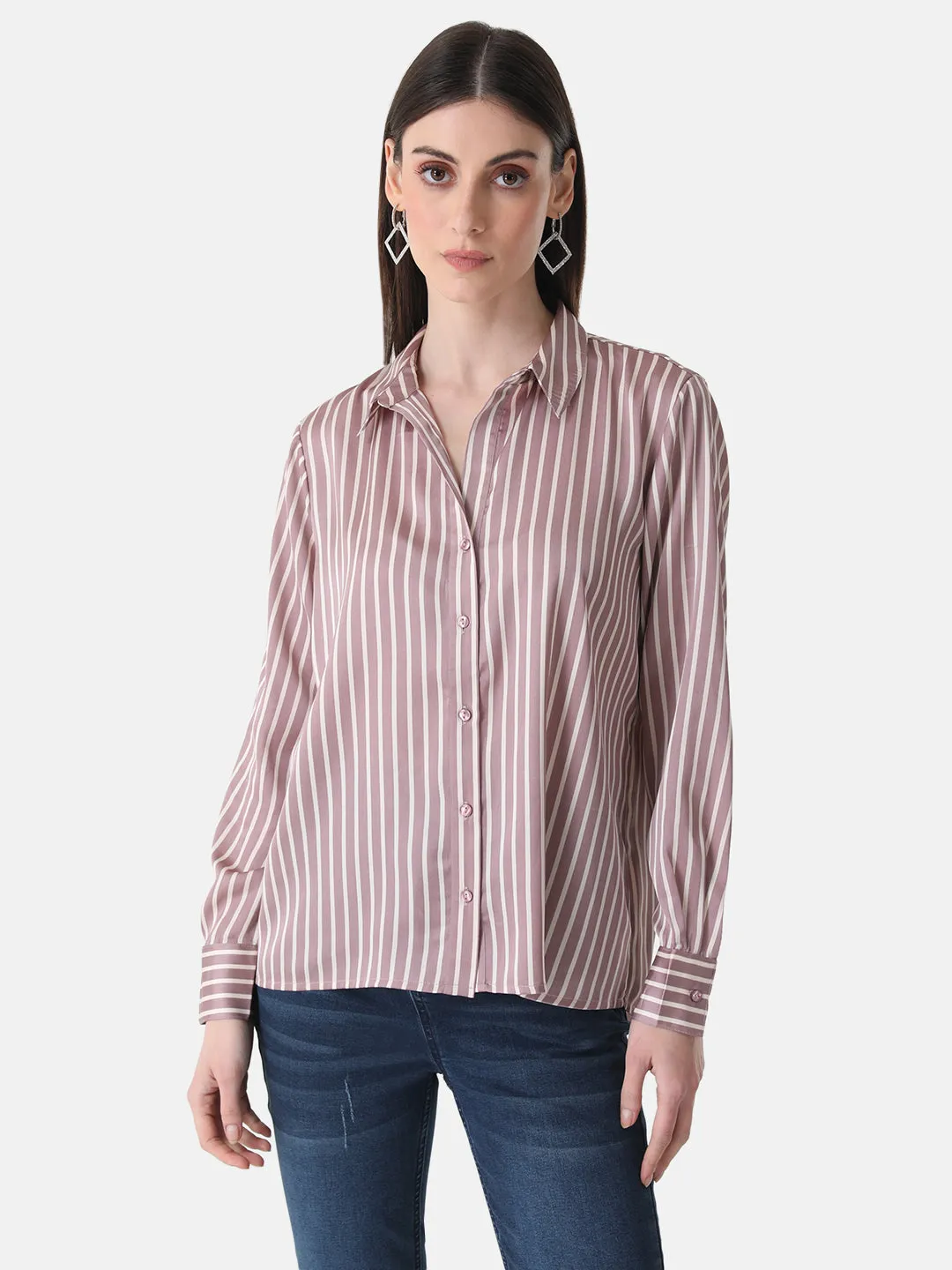 Loose Fit Satin Shirt