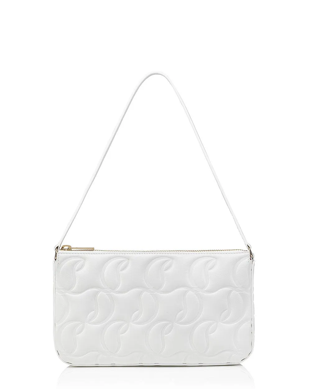 Loubila Embossed Shoulder Bag in White