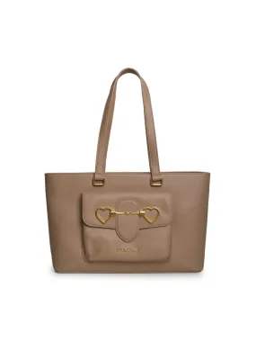 Love Moschino Logo Detailed Zipped Tote Bag