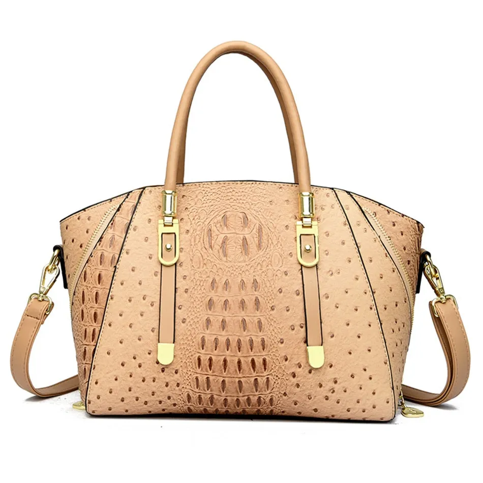 Luxury Top-handle Alligator Pattern Shoulder Crossbody Handbags for Women