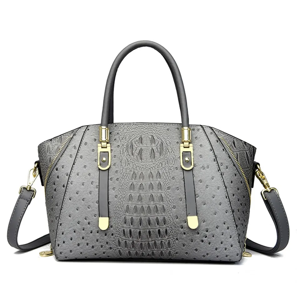 Luxury Top-handle Alligator Pattern Shoulder Crossbody Handbags for Women