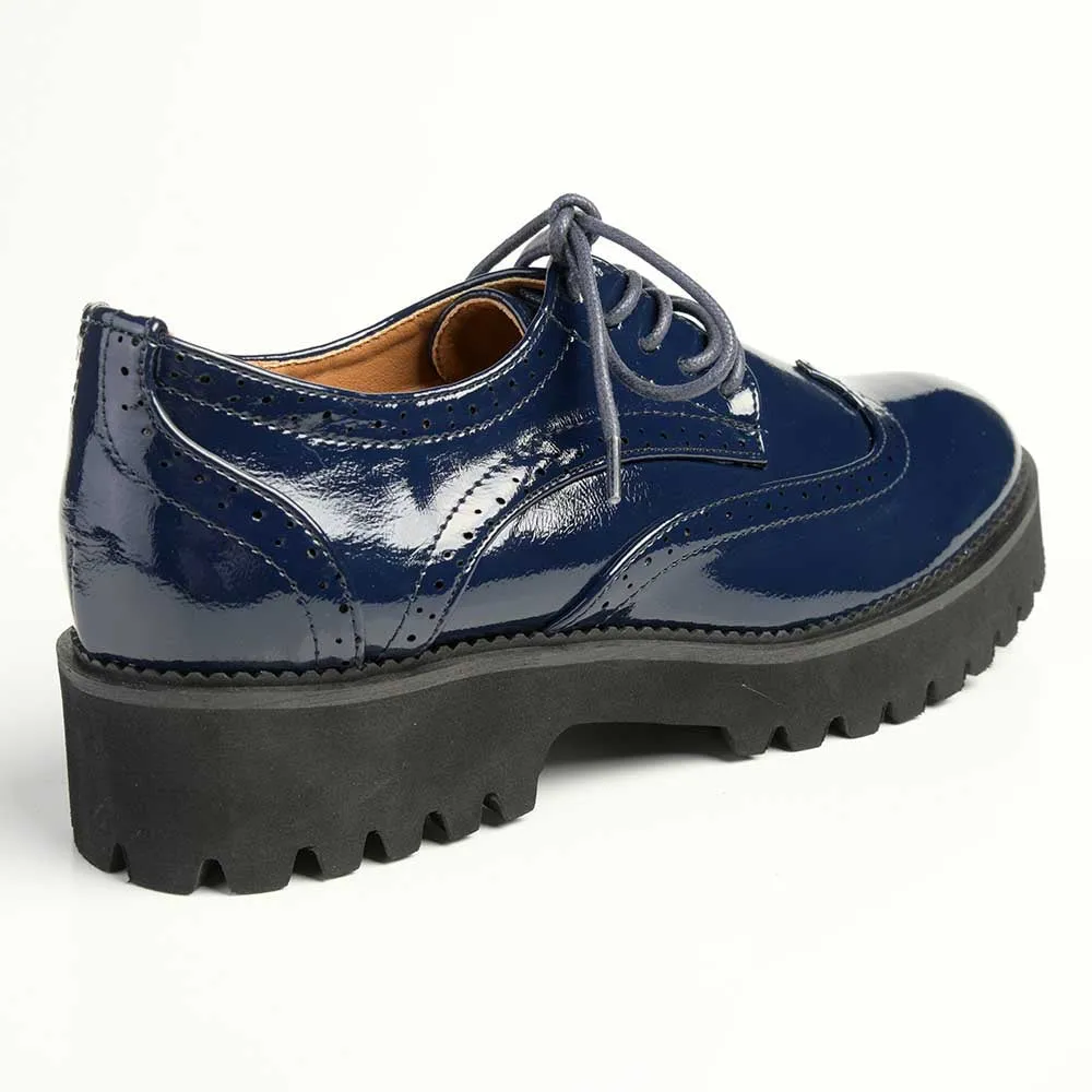 Madison Penelope Lace Up Shoe - Navy