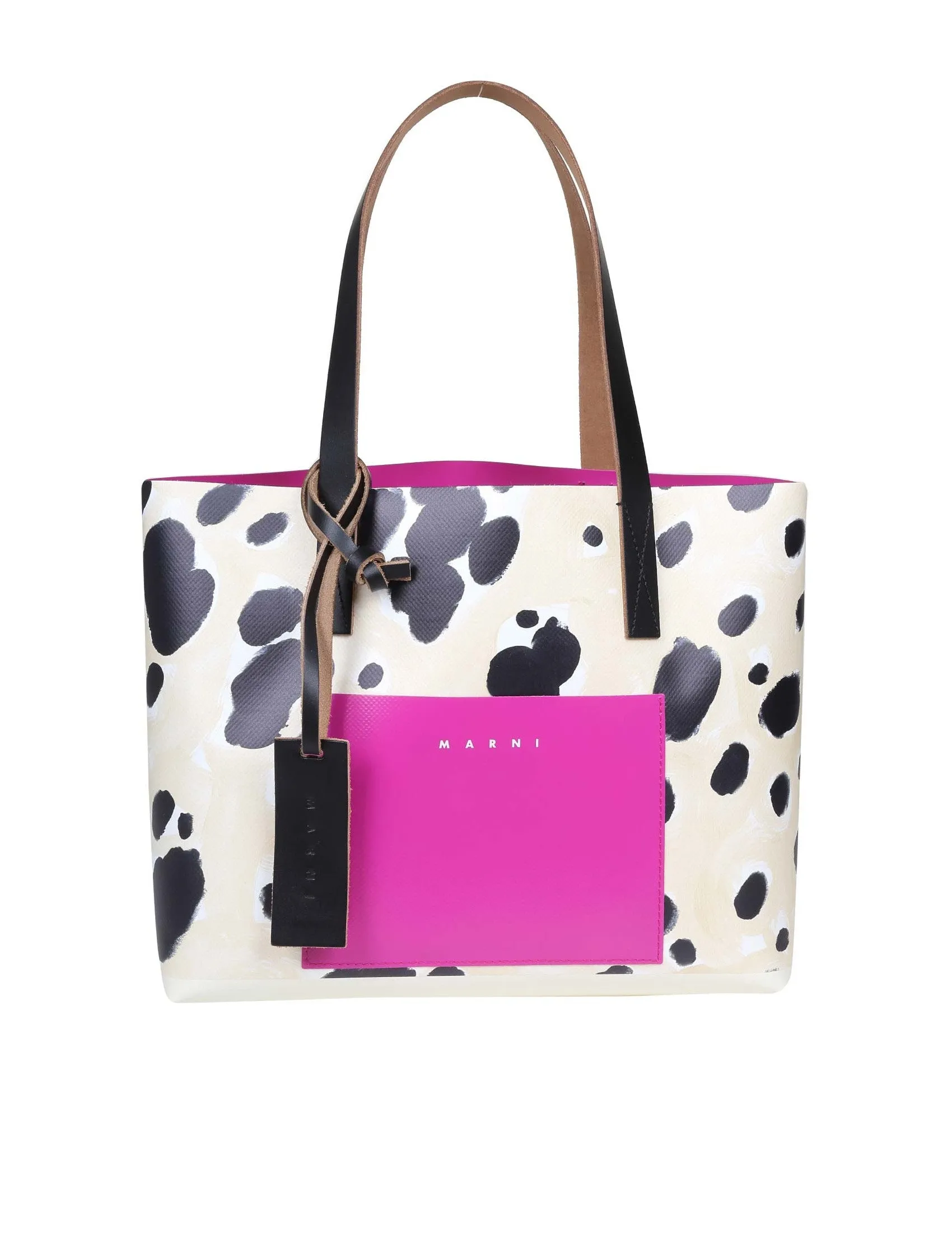 Marni Medium Painterly-Printed Open Top Tote Bag