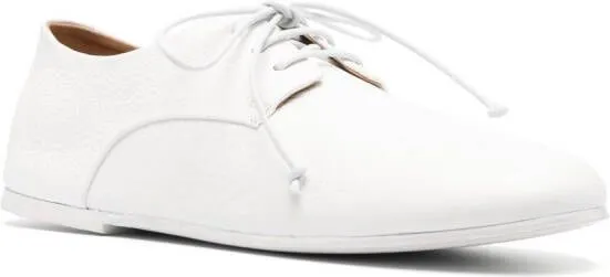 Marsèll pebbled leather lace-up oxfords White