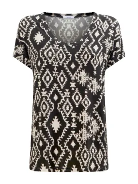 Maxi T-shirt girocollo in Viscosa Summer - Fant.Nero