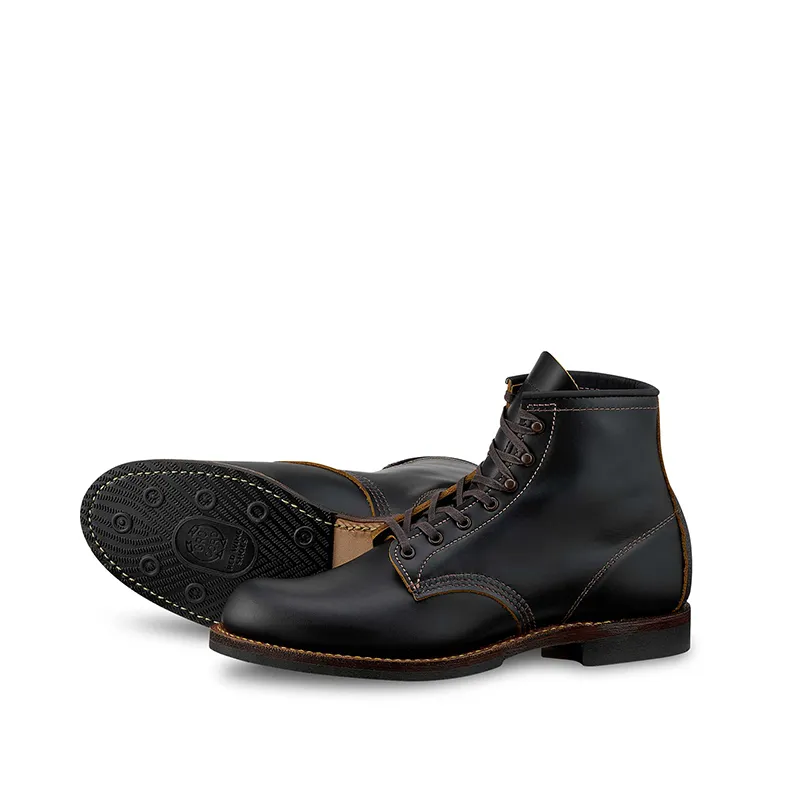 Men’s Leather Shoes for All Seasons, Black Mid-Top 