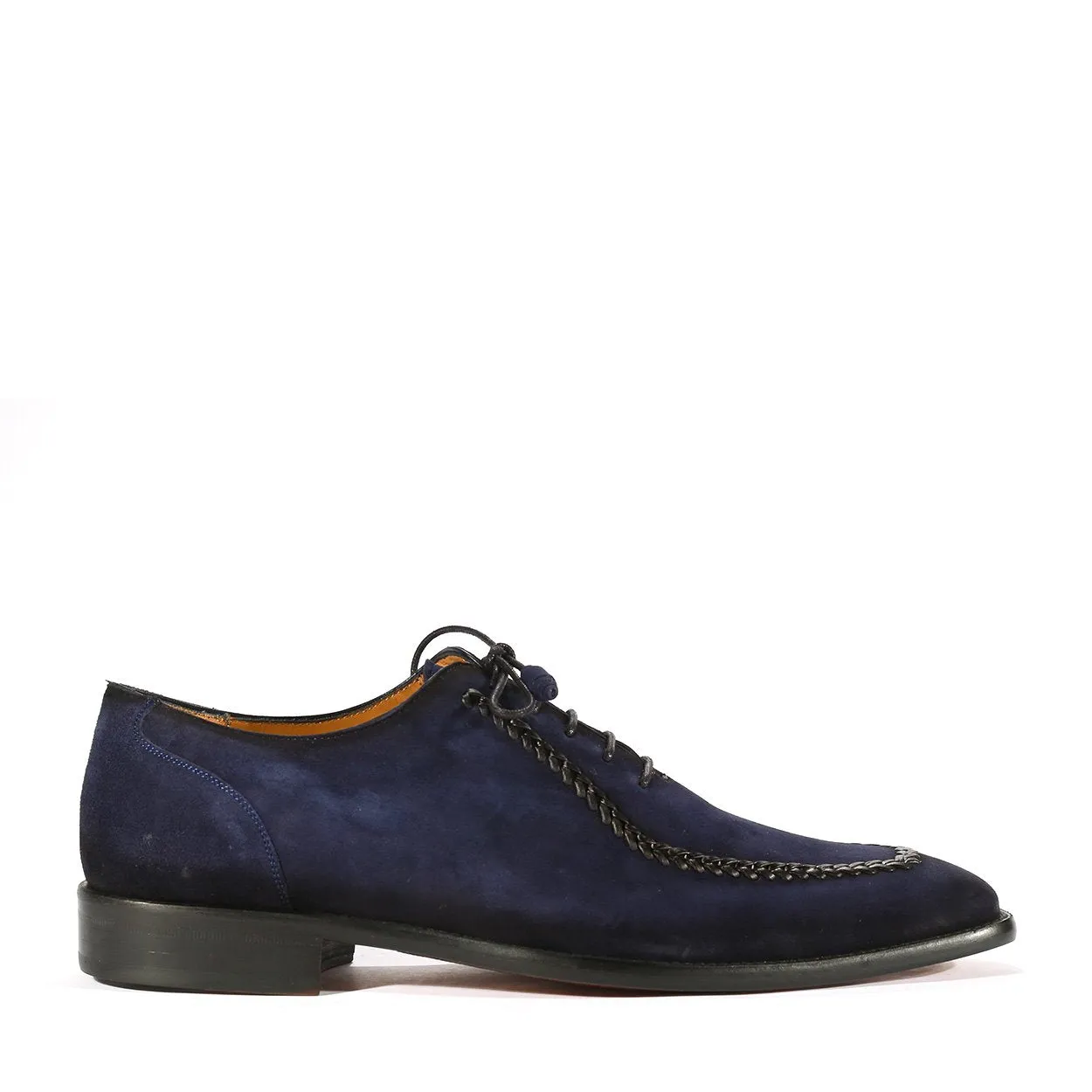 Mezlan 9949 Men's Shoes Blue Hand-Finished Italian Suede Leather Oxfords (MZS3307)