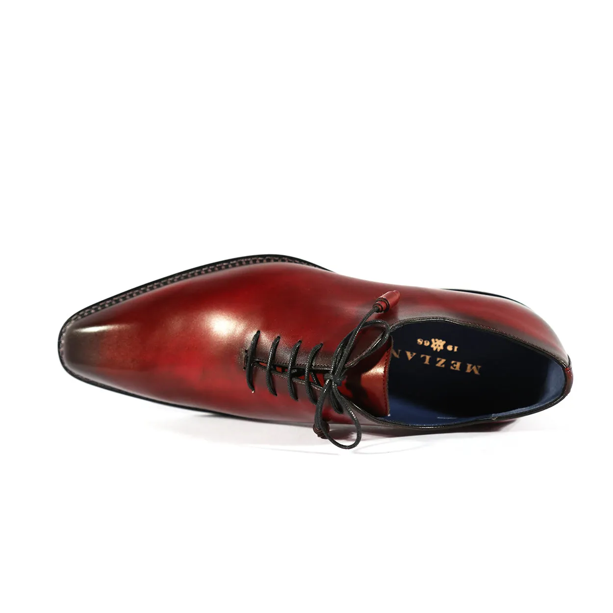 Mezlan Enterprise 9744 Men's Shoes Burgundy Calf-Skin Leather Wholecut Oxfords (MZS3561)