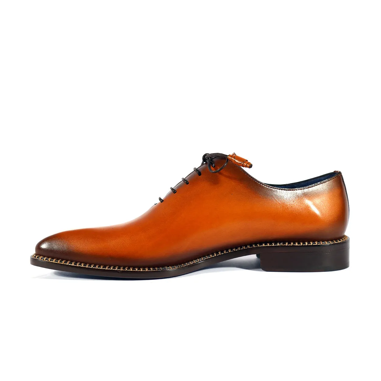 Mezlan Enterprise 9744 Men's Shoes Cognac Calf-Skin Leather Wholecut Oxfords (MZS3562)