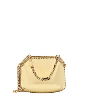 Mirrored Logo Charm Mini Shoulder Bag in Gold