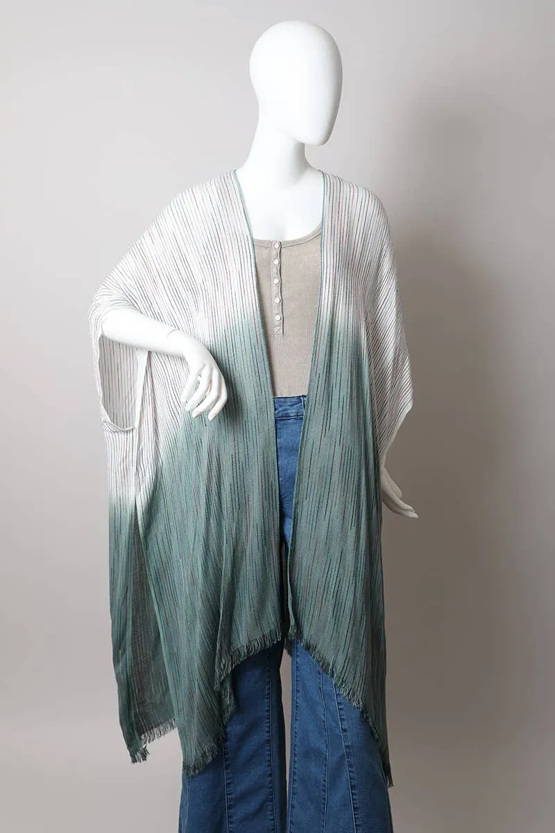 Mix & Match Ombre Vertical Multicolor Stitched Kimono