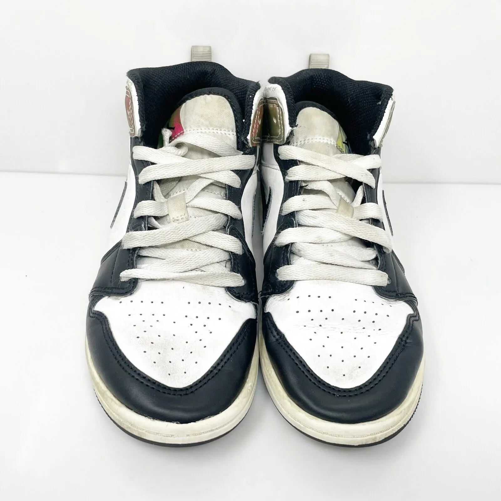 Nike Boys Air Jordan 1 Mid DM7803-100 White Basketball Shoes Sneakers Size 3Y