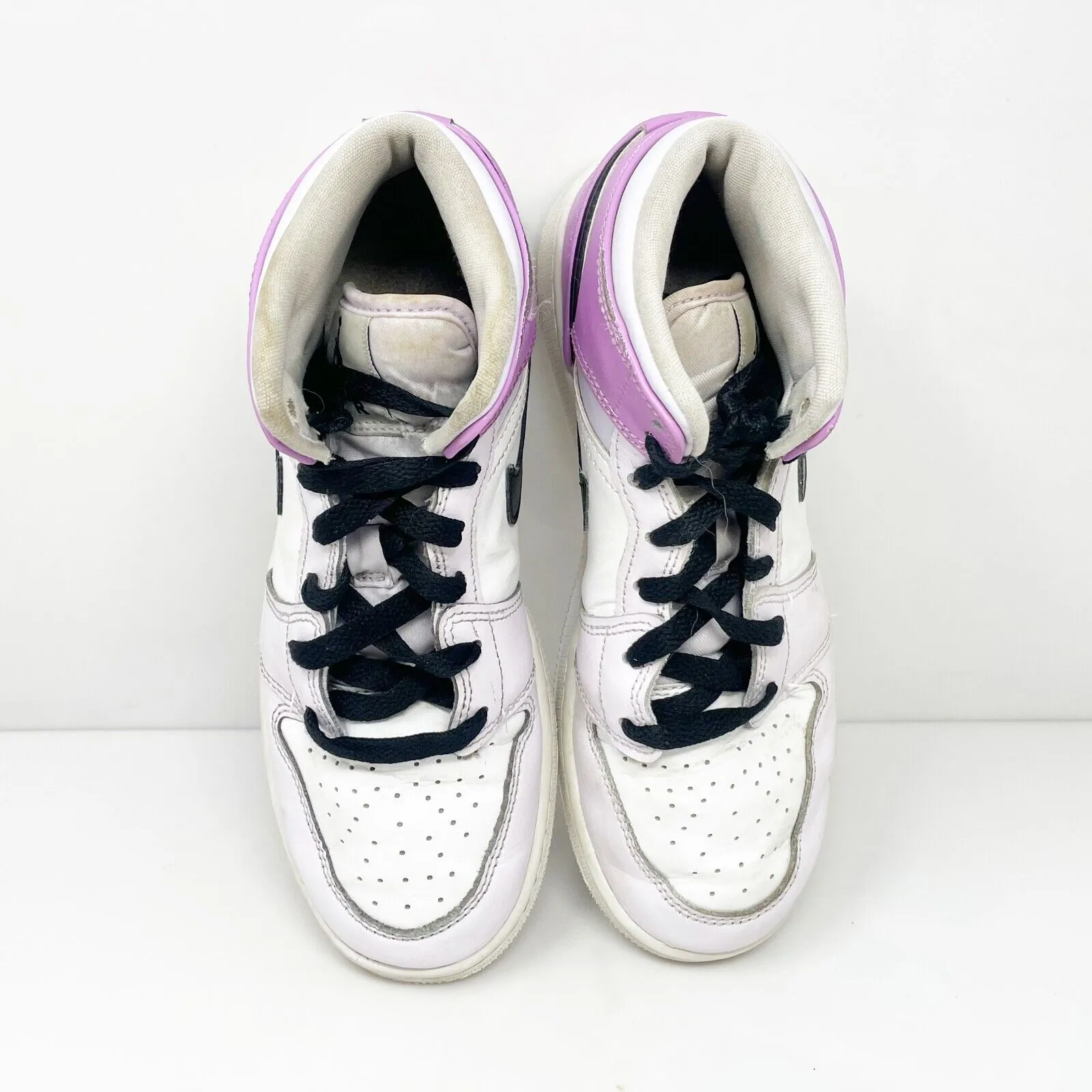 Nike Boys Air Jordan 1 Mid DQ8423-501 White Basketball Shoes Sneakers Size 5Y