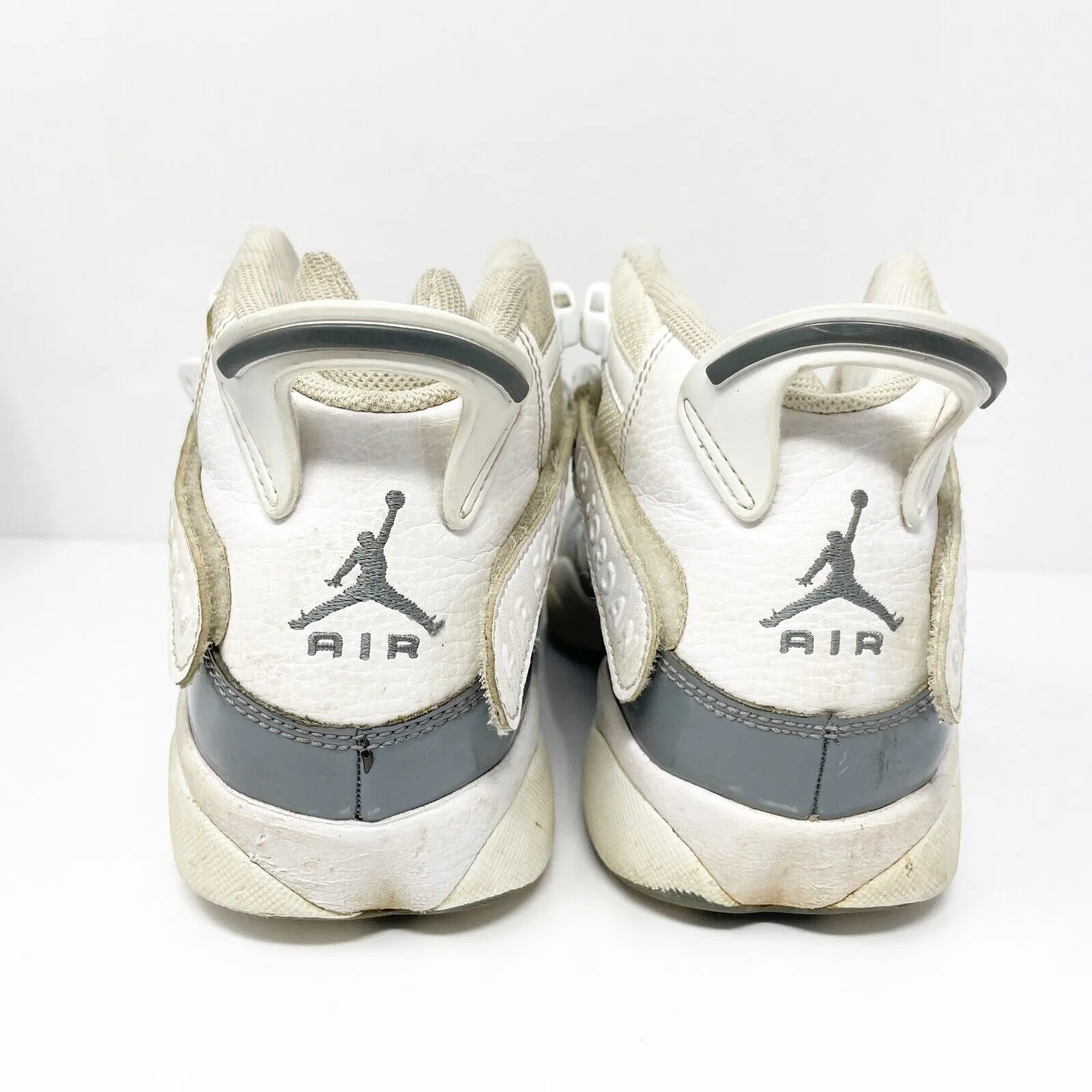 Nike Boys Air Jordan 6 Rings 323419-121 White Basketball Shoes Sneakers Size 6Y