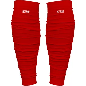 NXTRND Scrunch Football Leg Sleeves Red