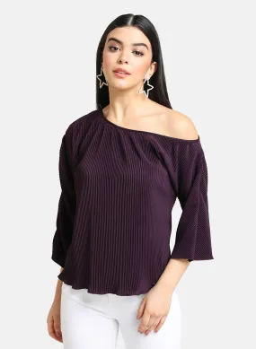 One Shoulder Pleated Top