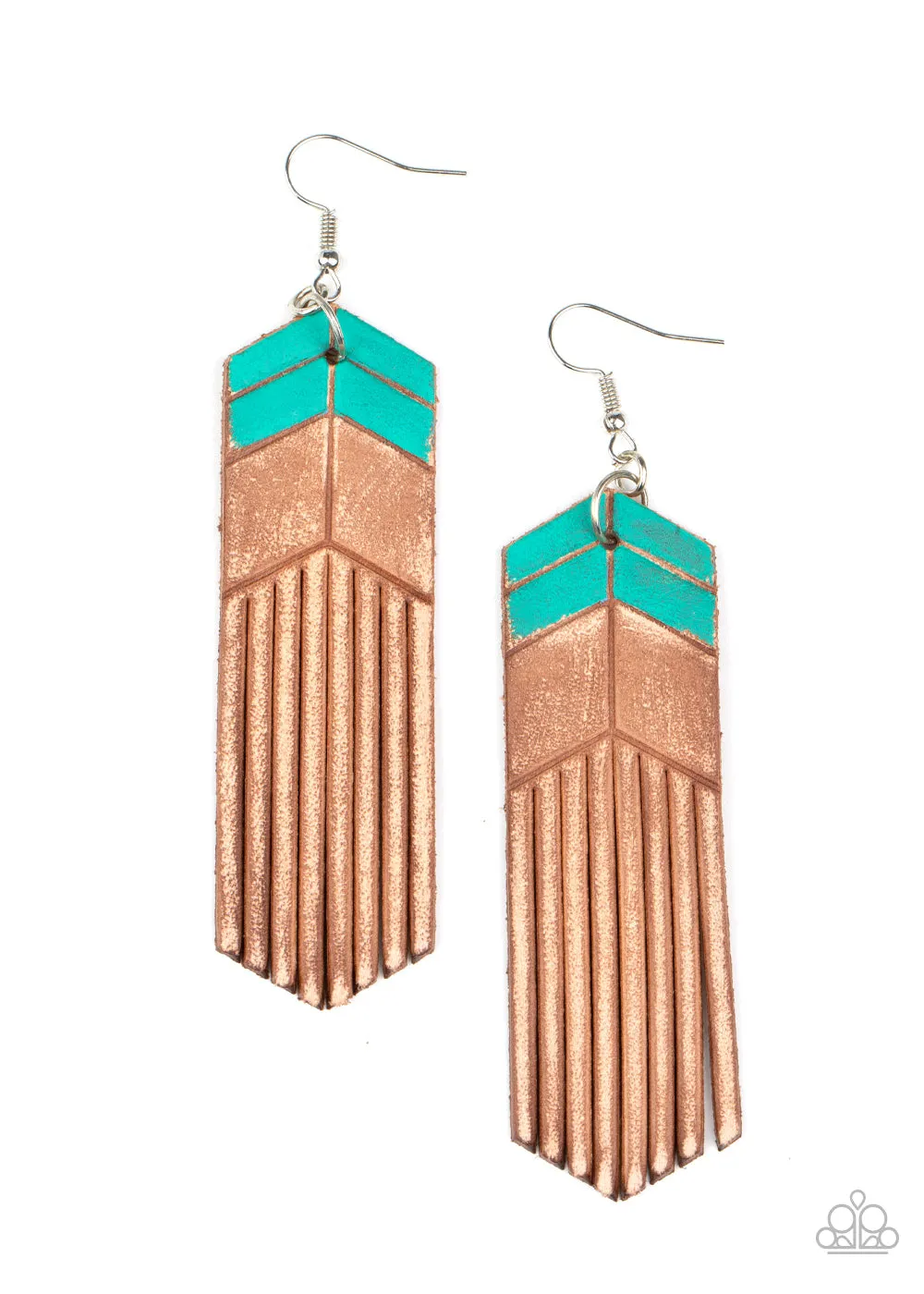 Paparazzi Accessories - Desert Trails - Blue Earrings