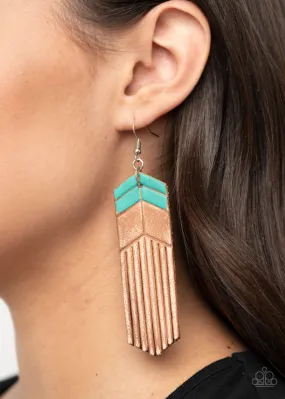 Paparazzi Accessories - Desert Trails - Blue Earrings