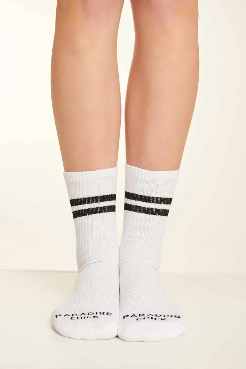 Paradise Chick Supreme Pole Dance Socks - White