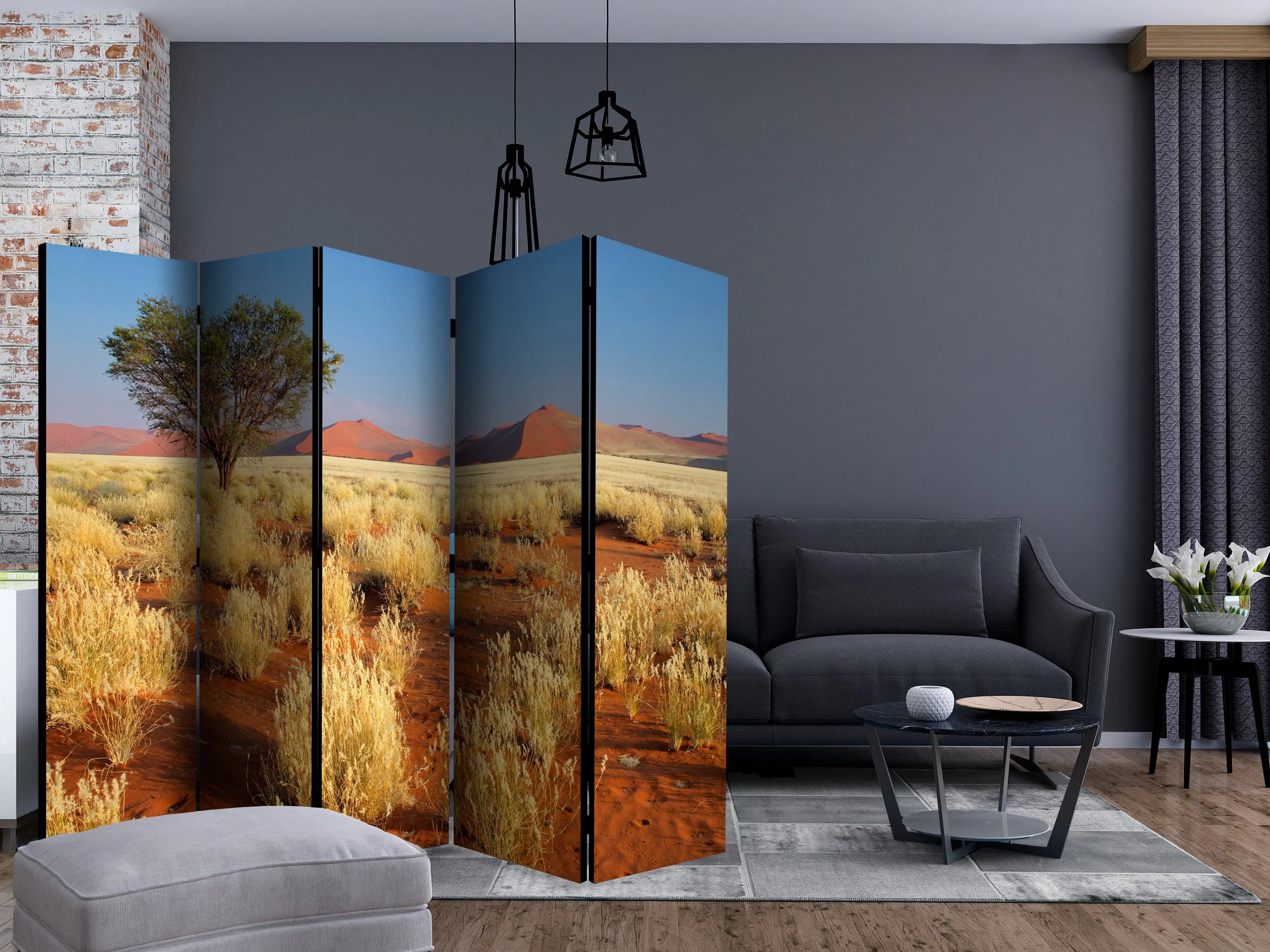 Paravento Desert landscape, Namibia II [Room Dividers]