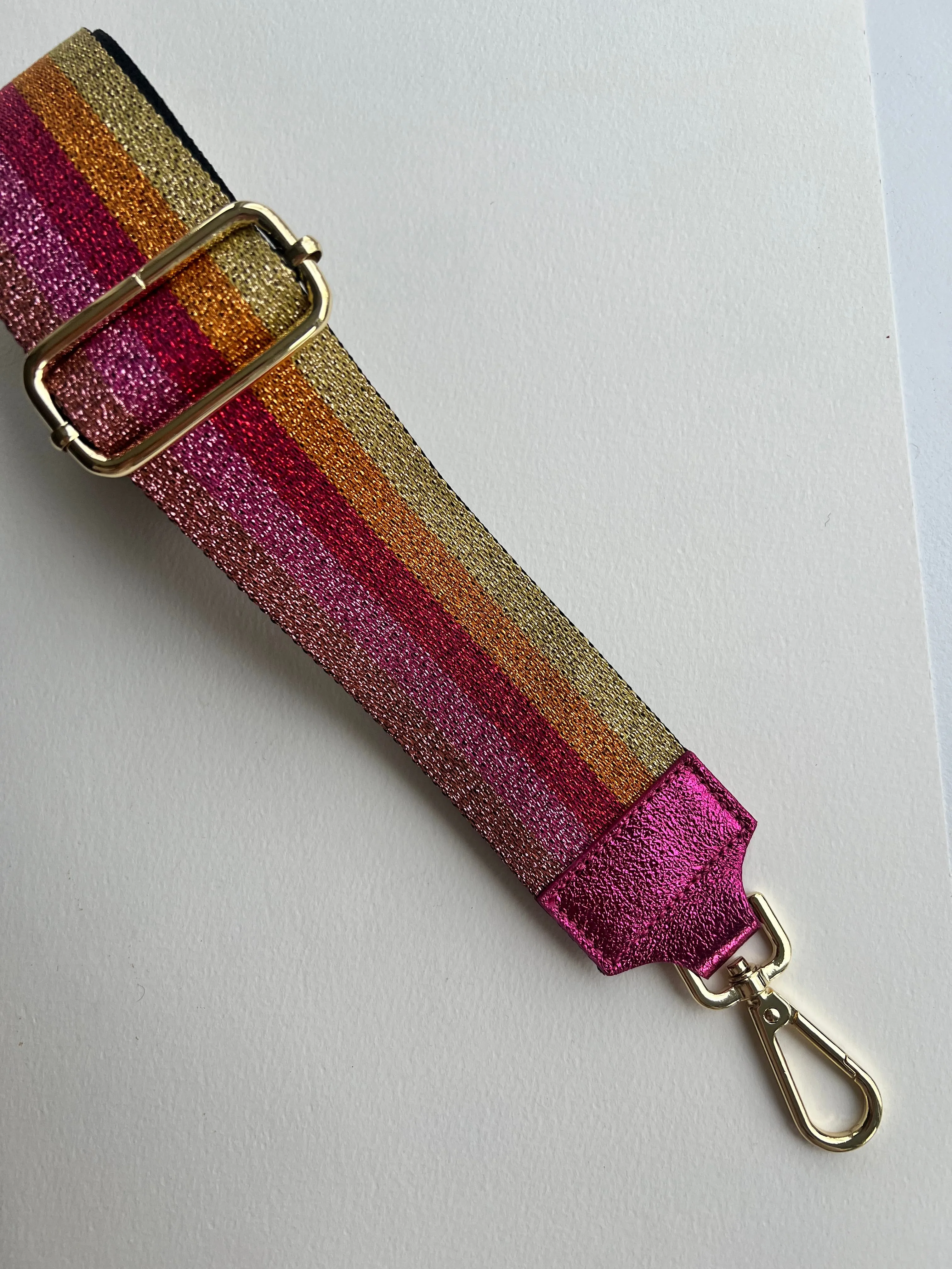 Purse Strap | Metallic Stripes