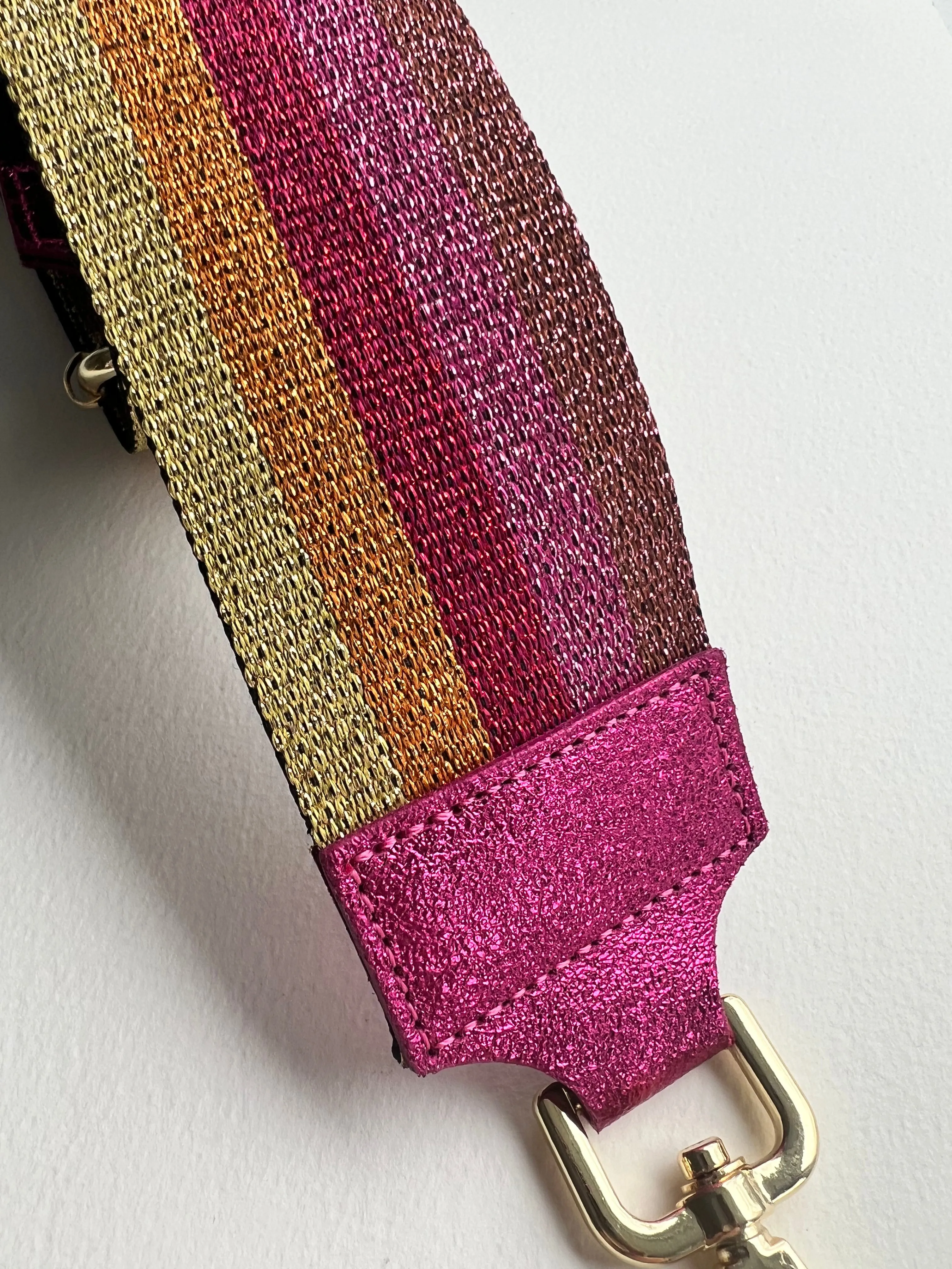 Purse Strap | Metallic Stripes