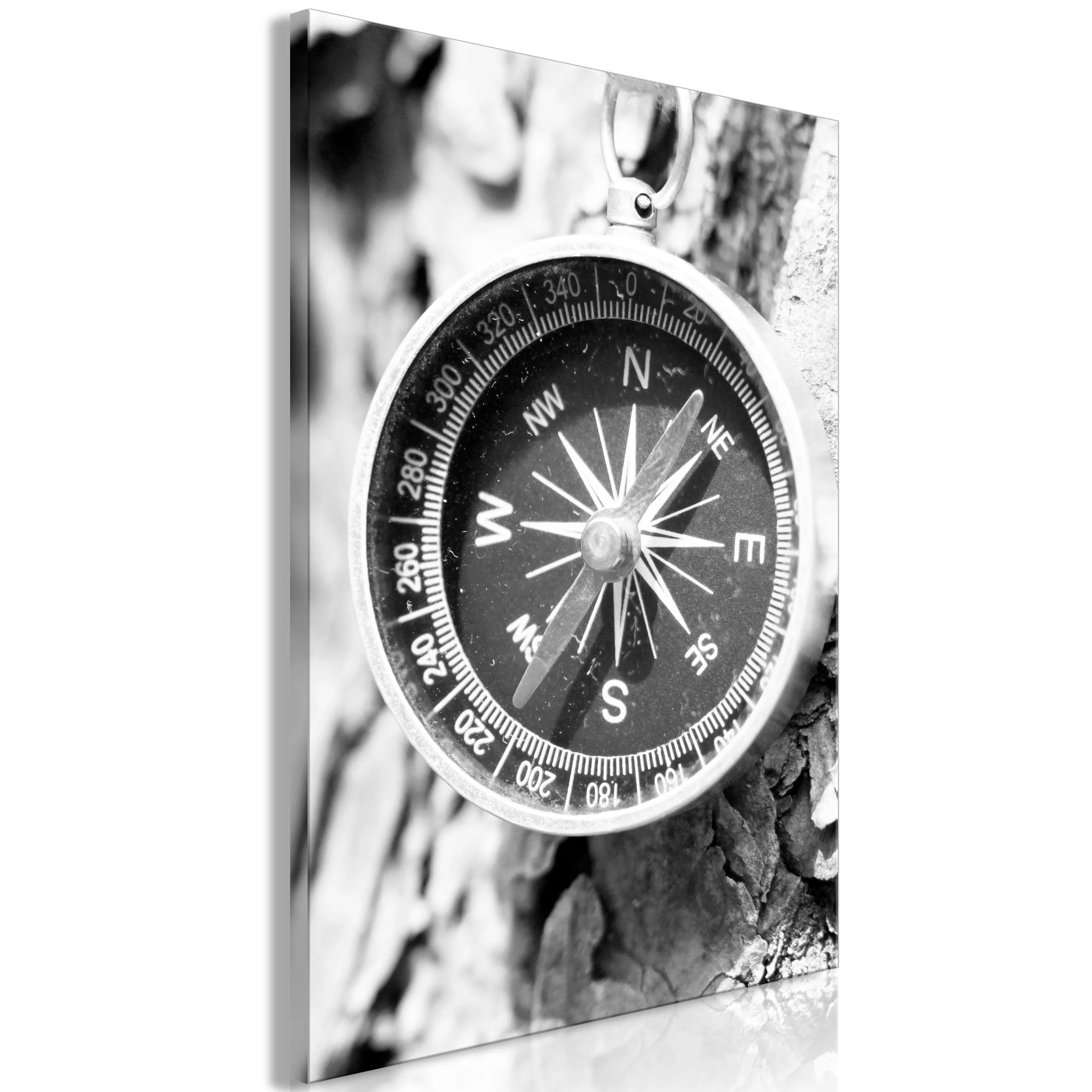 Quadro Black and White Compass (1 Part) Vertical