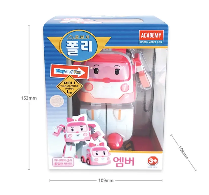 Robocar Poli Amber Transformation Robot Kids Toy Character Children Gifts