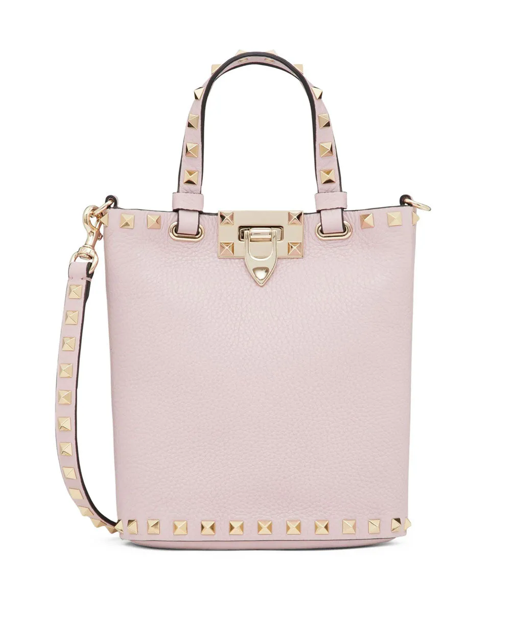 Rockstud Hobo Crossbody in Rose Quartz