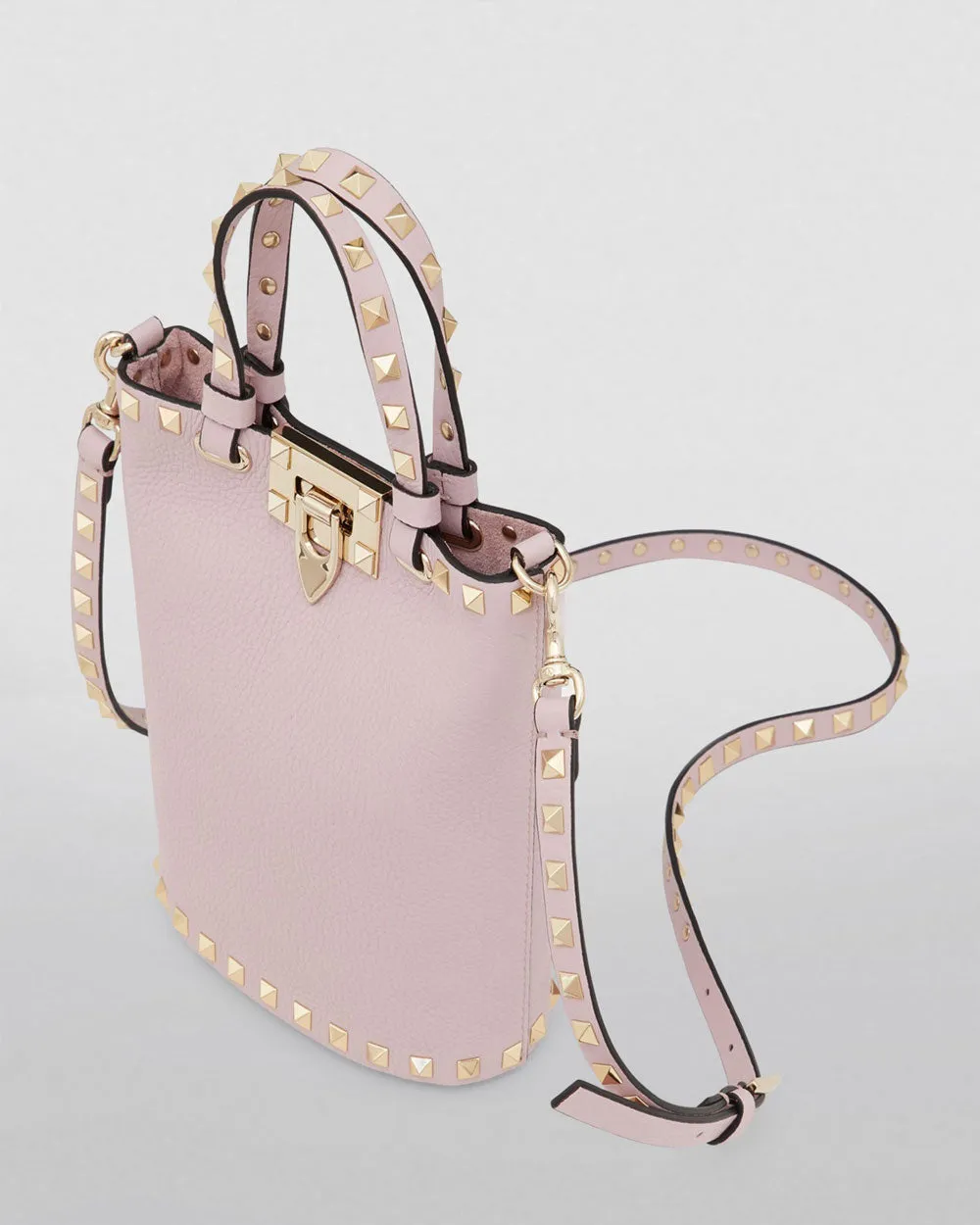 Rockstud Hobo Crossbody in Rose Quartz