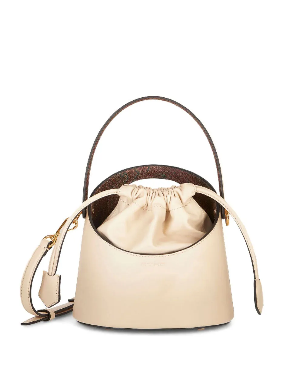 Saturno Leather Bucket Bag in Cielo