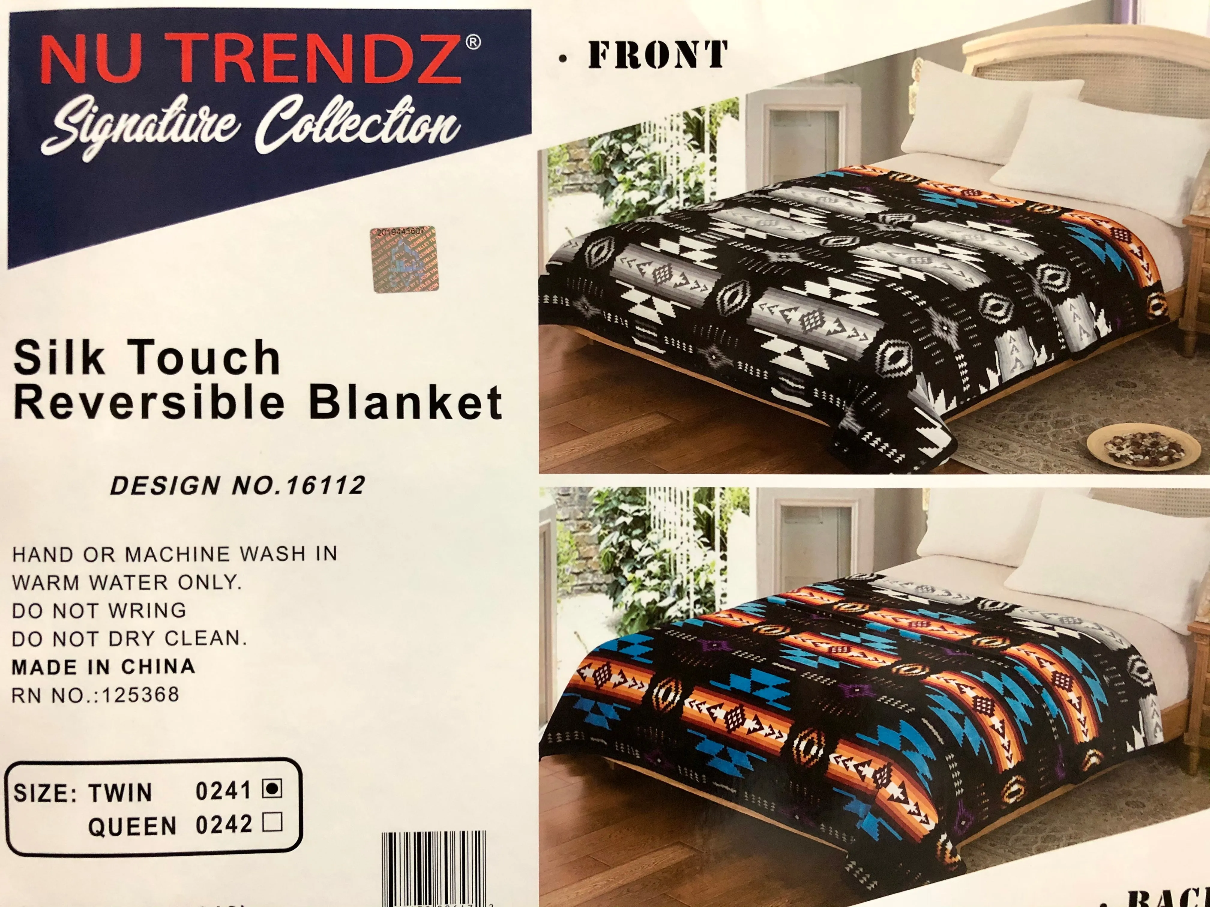 Silk Touch Reversible Blanket Twin, Queen, & King Size 16112