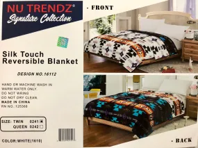 Silk Touch Reversible Blanket Twin, Queen, & King Size 16112