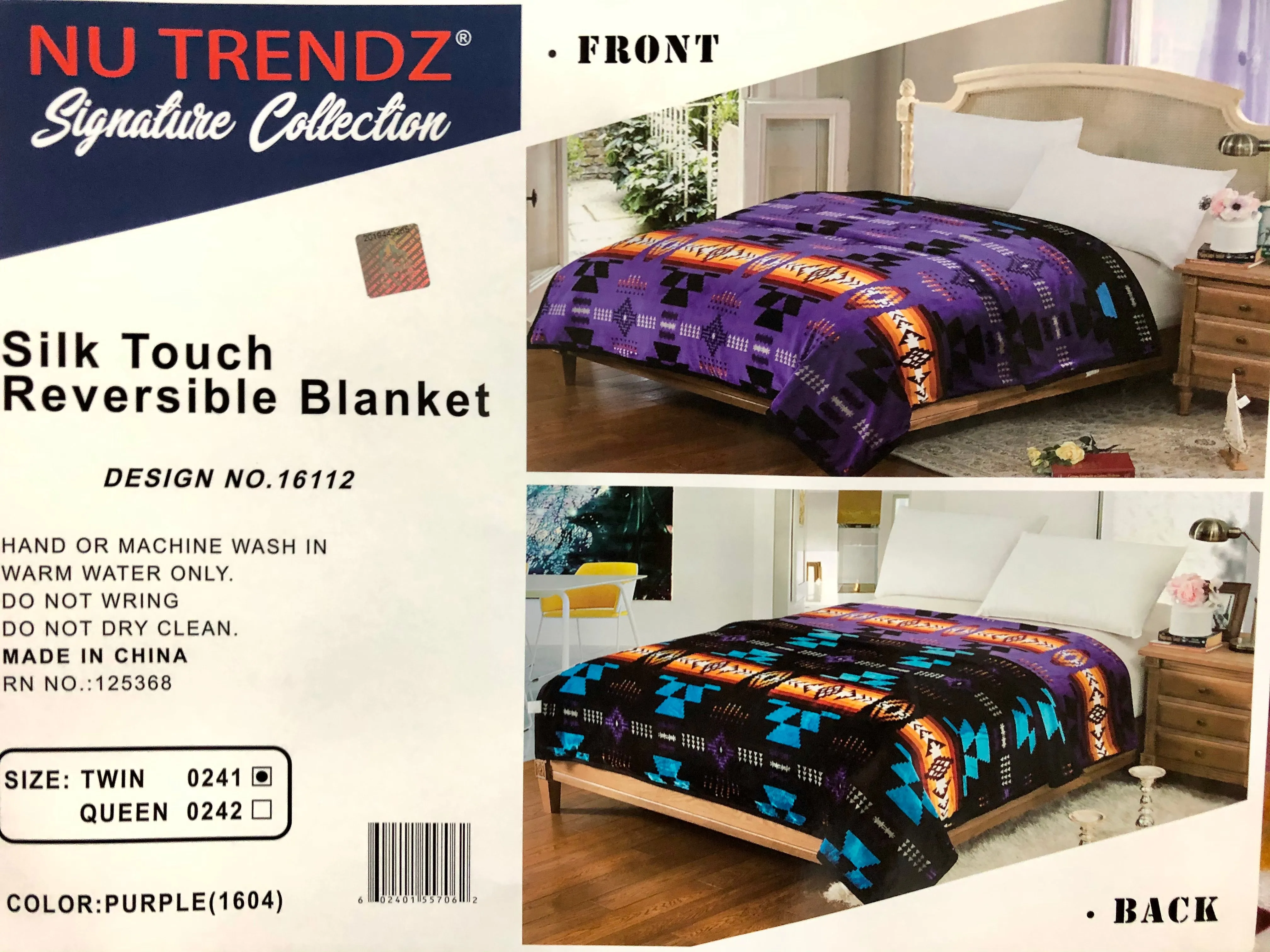 Silk Touch Reversible Blanket Twin, Queen, & King Size 16112