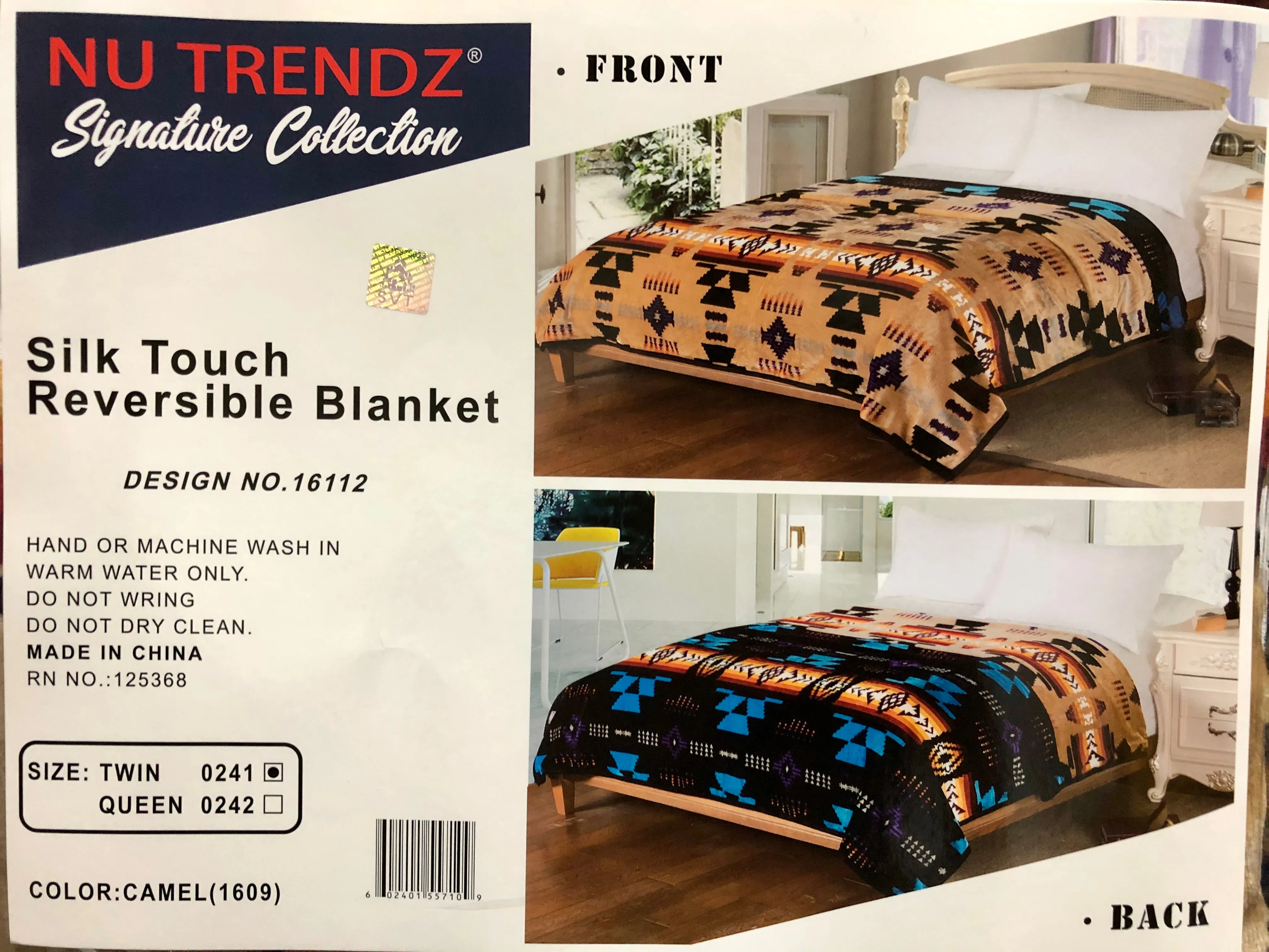 Silk Touch Reversible Blanket Twin, Queen, & King Size 16112