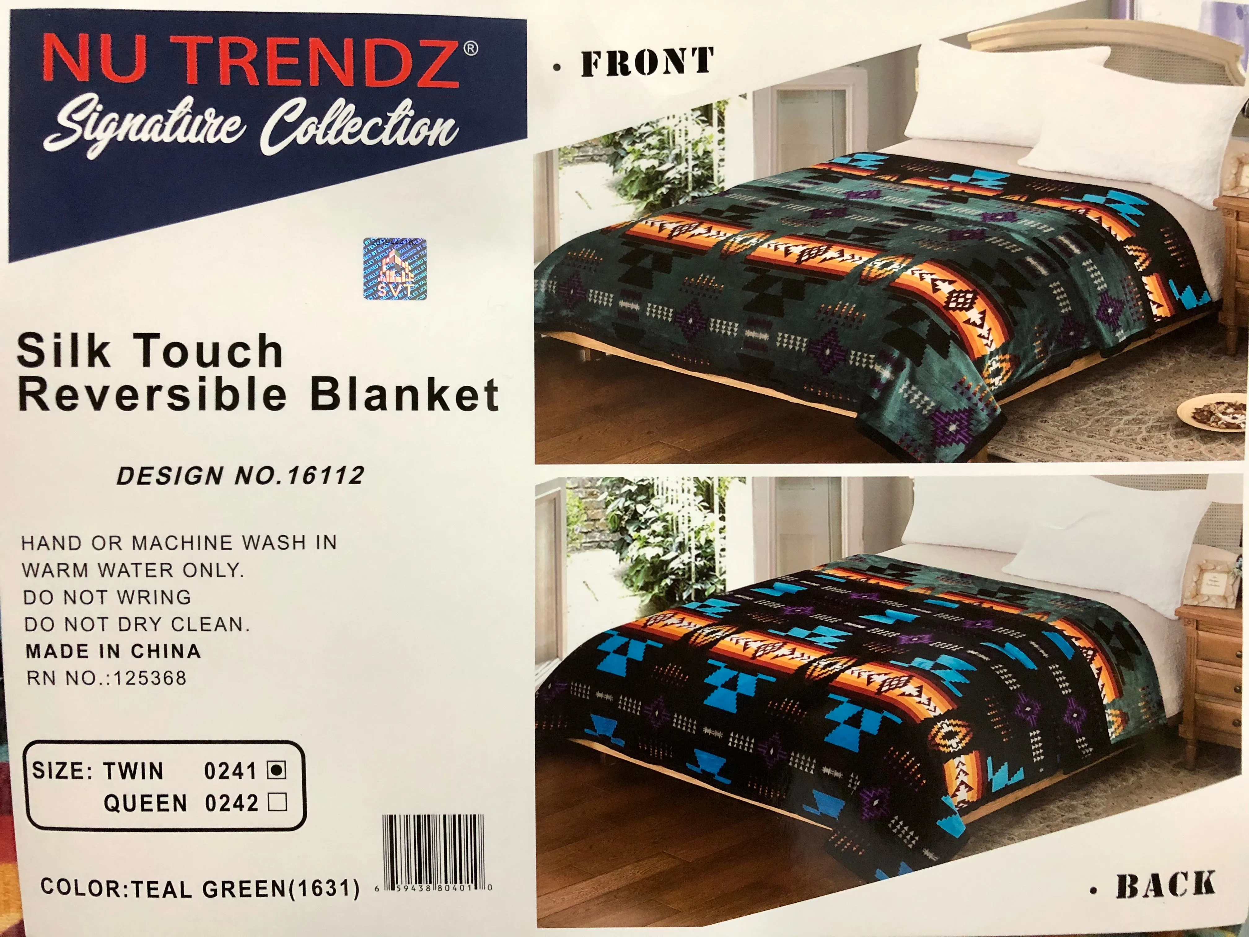 Silk Touch Reversible Blanket Twin, Queen, & King Size 16112