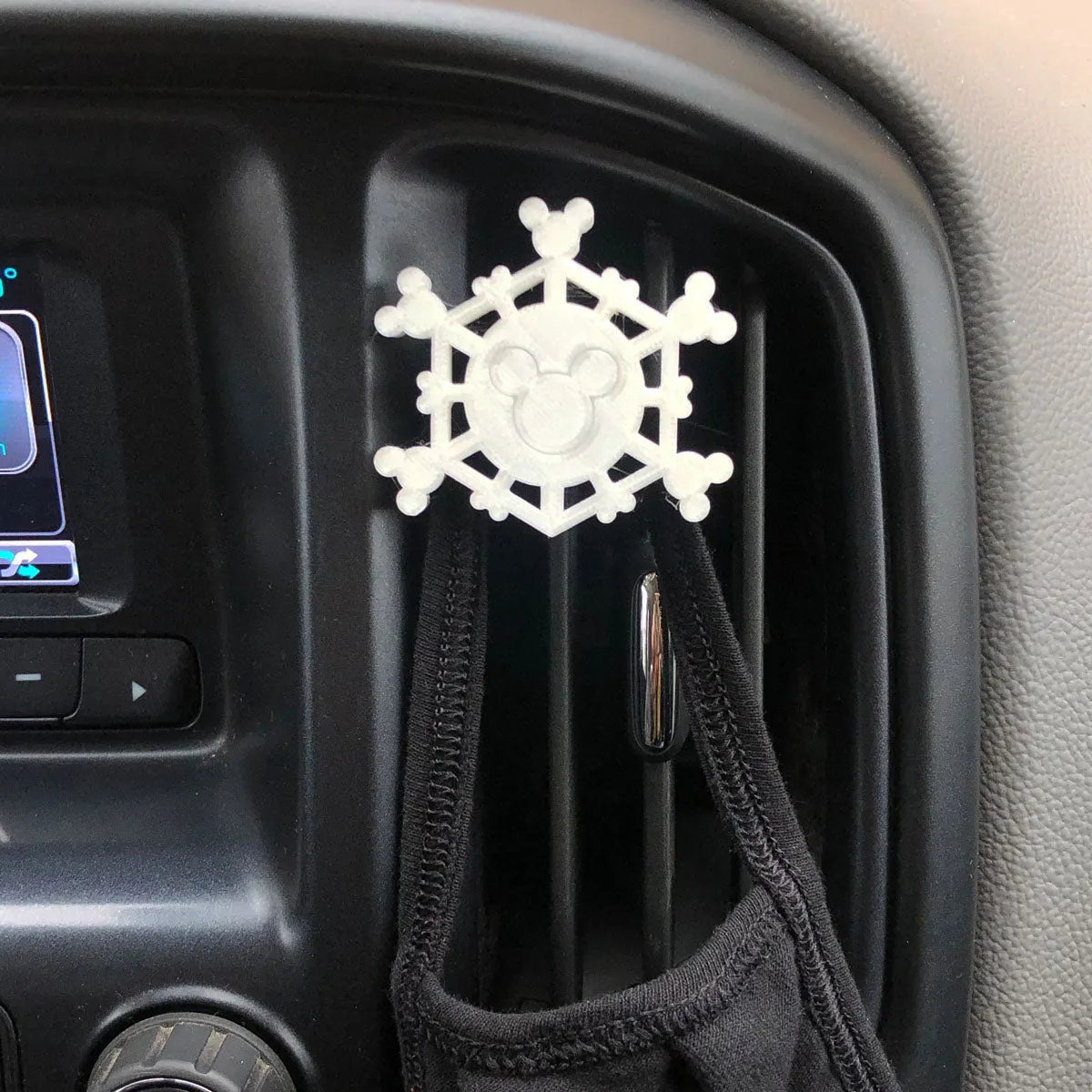 Snowflake Car Character Clip - Vent Decor / Holder - CLEARANCE