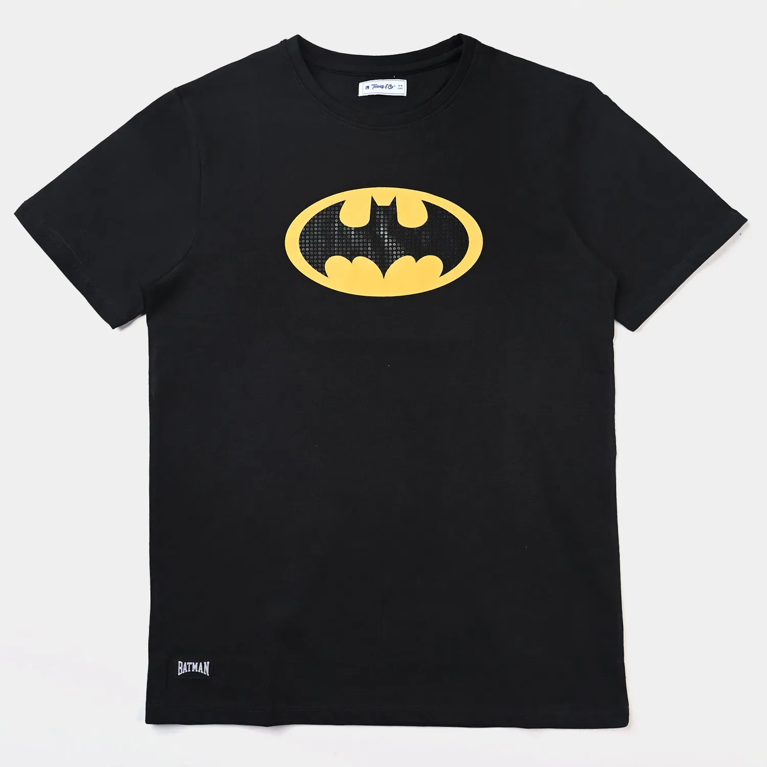 Teens Boys Cotton Jersey Tees H/S Character-BLACK