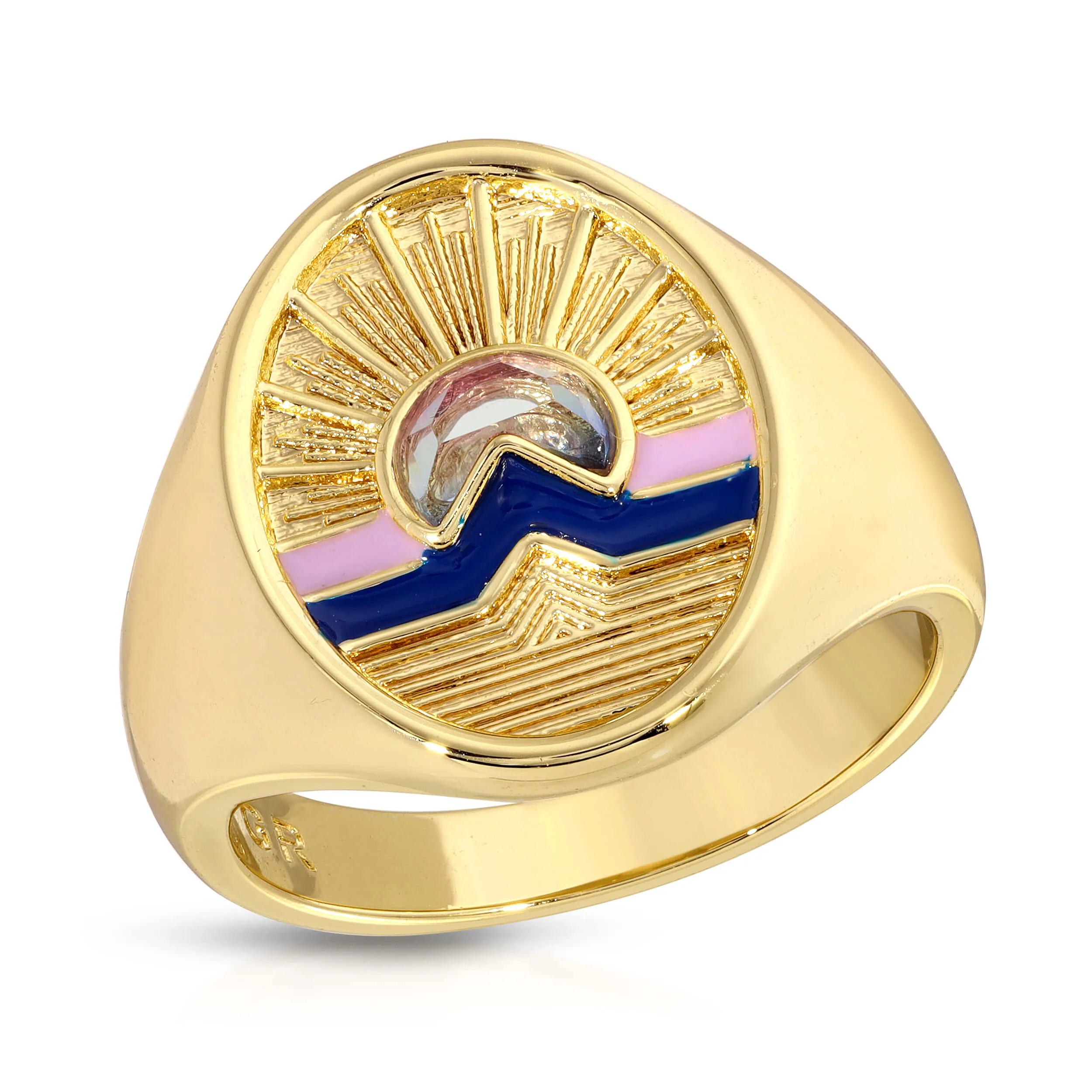 Tequila Sunrise Signet Ring - Twilight