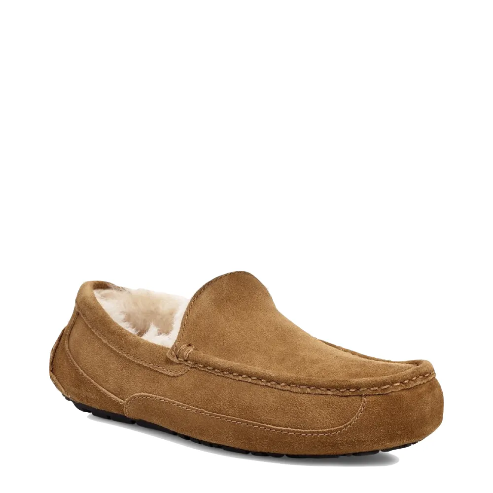 UGG Men's Ascot Suede Moccasin Slipper in Chestnut